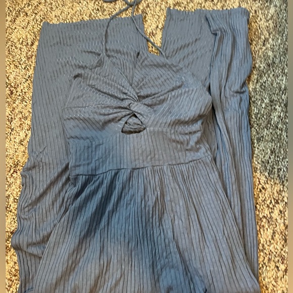 jac parker Pants - JAC PARKER blue halter jumpsuit !